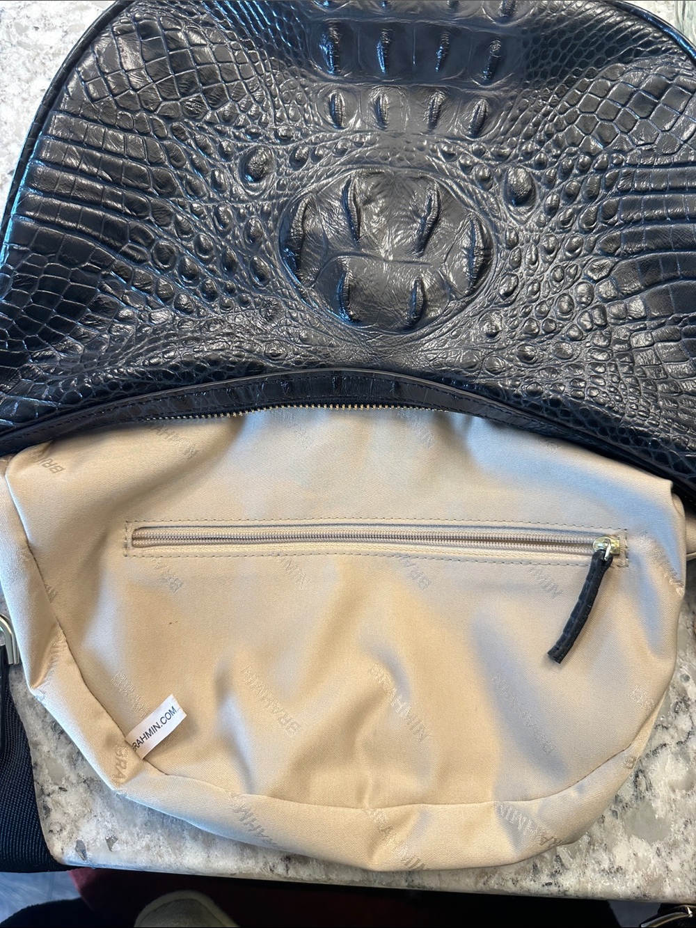 Brahmin Percy Crossbody Bag, Black Alden Road - Picture 9 of 11